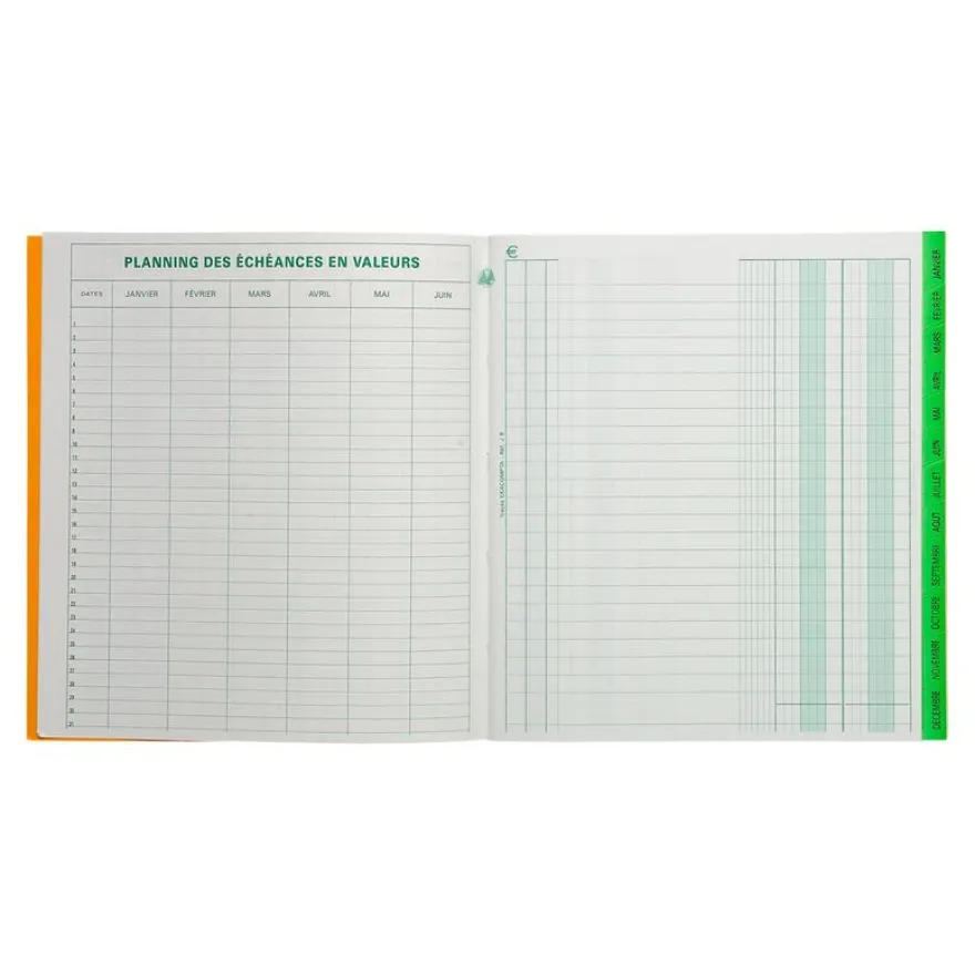 Exacompta - Échéancier - 72 pages - 21 x 19 cm