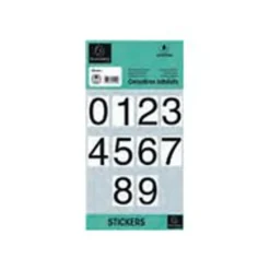 Exacompta - Chiffres adhésifs 0 à 9 - police 60 mm - vinyle - noir