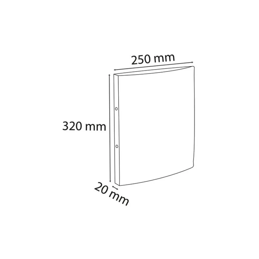 Exacompta - Classeur 2 Anneaux 15mm Polypropylène Opak - Format A4 - Bleu Foncé