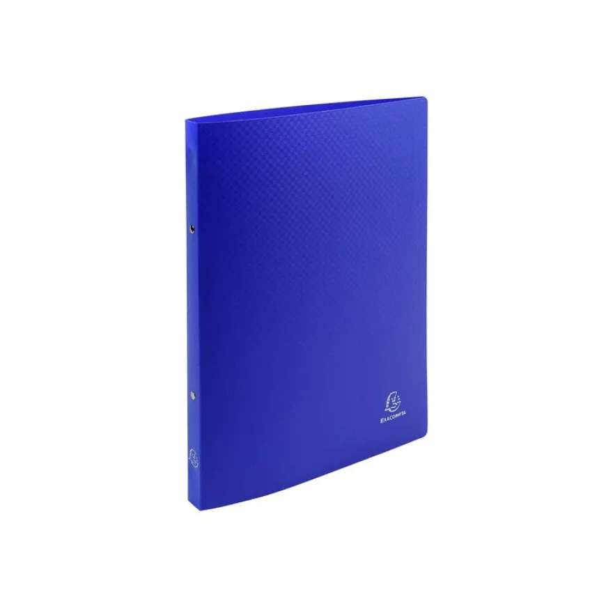 Exacompta - Classeur 2 Anneaux 15mm Polypropylène Opak - Format A4 - Bleu Foncé