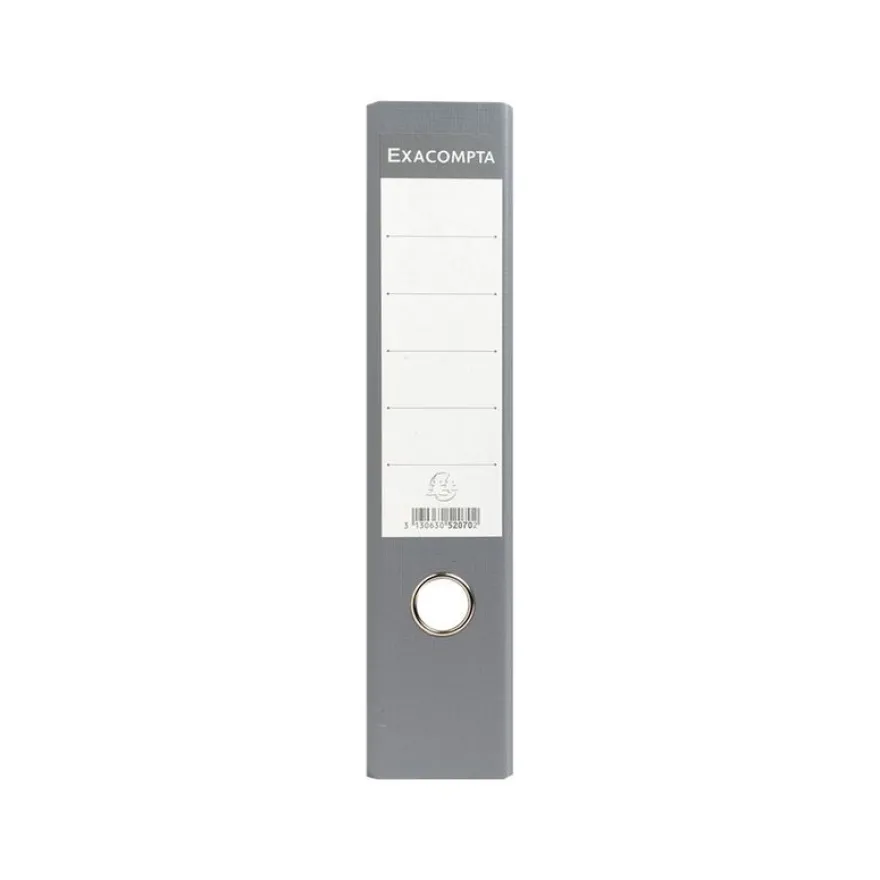 Exacompta - Classeur à levier - Dos 70 mm - A4 - pour 550 feuilles - gris marbré avec dos gris