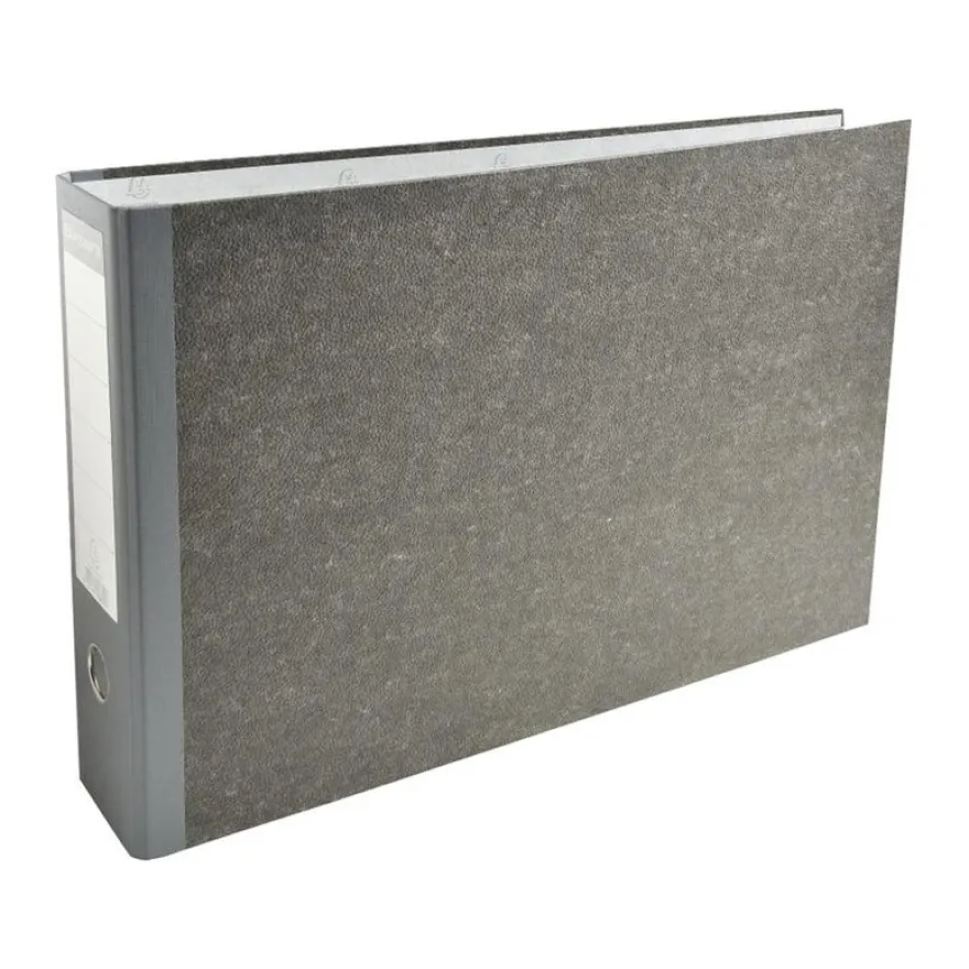 Exacompta - Classeur à levier - Dos 70 mm - A3 paysage - pour 550 feuilles - gris marbré avec dos gris