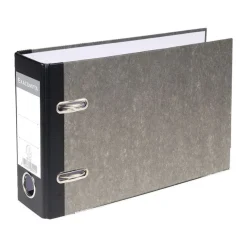 Exacompta - Classeur à levier à l'italienne - Dos 70 mm - A5 - pour 550 feuilles - gris marbré avec dos noir