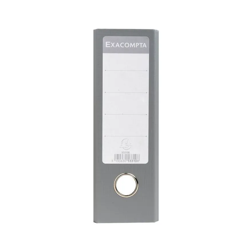 Exacompta - Classeur à levier à l'italienne - Dos 70 mm - A4 horizontal - pour 550 feuilles - gris marbré avec dos gris