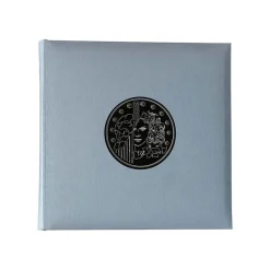 Exacompta - Classeur numismatique + 5 feuilles plastique - 24,5x25 cm - gris metallisé