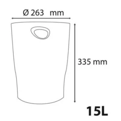Exacompta - Corbeille à papier ecobin Skandi - 15 L - disponible dans différentes couleurs