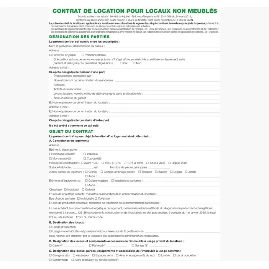 Exacompta - Dossier de location pour logement non meublé