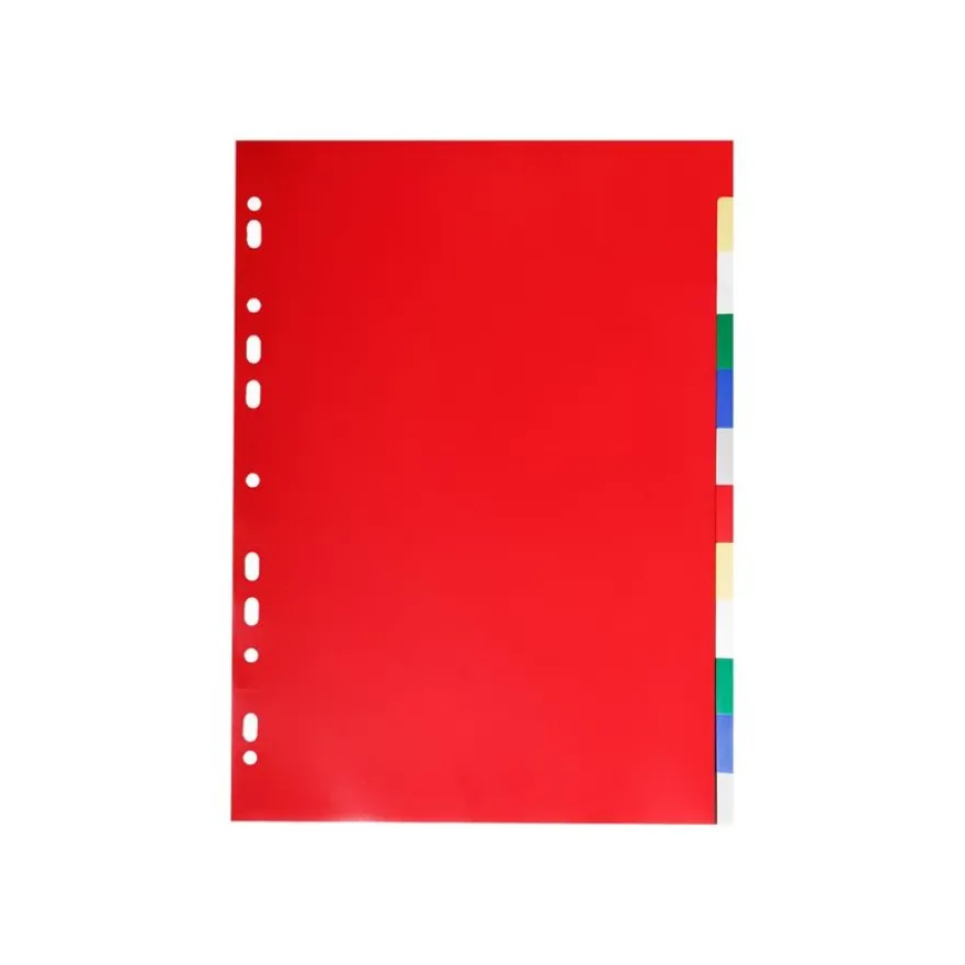 Exacompta - Intercalaires 12 positions - A4 - polypropylène coloré