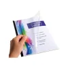 Exacompta - kit reliure (5 baguettes à relier 3 mm noir, plat de couverture: 5 ivoire et 5 transparente)