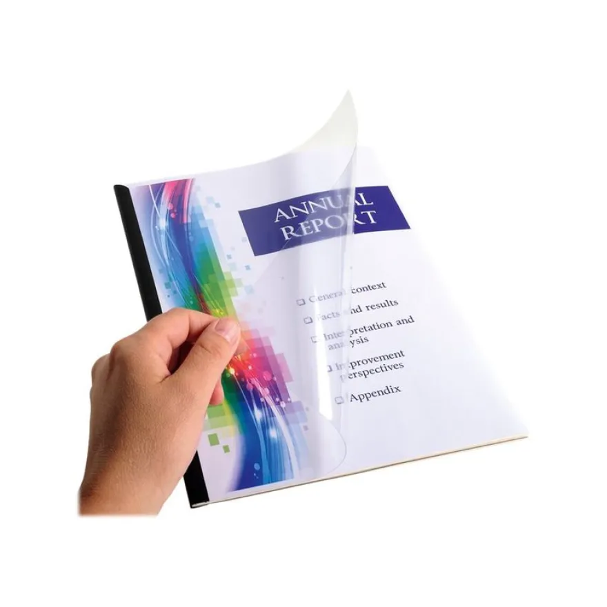 Exacompta - kit reliure (5 baguettes à relier 3 mm noir, plat de couverture: 5 ivoire et 5 transparente)
