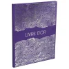 Exacompta - Livre d'or 100 pages tranche argent 27x22cm Japan violet