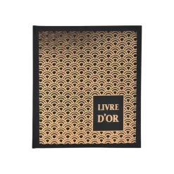 Exacompta - Livre d'or 140 pages tranche or - 21x19cm - PALMYRE noir ass
