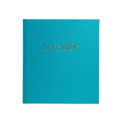 Exacompta - Livre d'or 140 pages tranche or 21x19cm Pop N Co Cyan