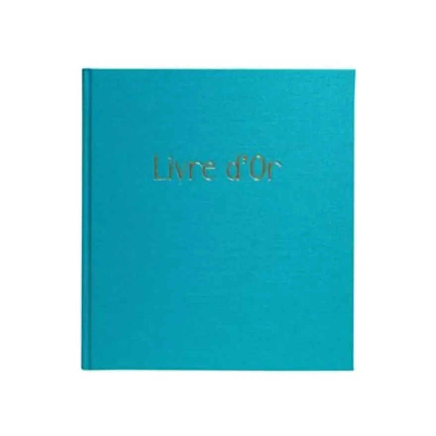 Exacompta - Livre d'or 140 pages tranche or 21x19cm Pop N Co Cyan