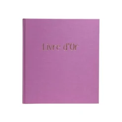 Exacompta - Livre d'or 140 pages tranche or 21x19cm Pop N Co Lilas