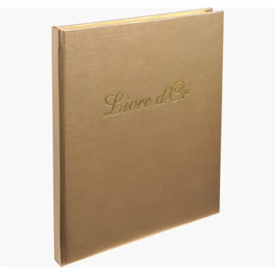 Exacompta - Livre d'or Balacron Shiny avec titre 140 pages blanches - 21x19 cm vertical ass