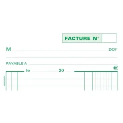 Exacompta - Manifold Carnet de factures - 50 dupli - 10,5 x 13,5 cm