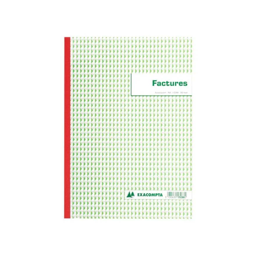 Exacompta - Manifold Carnet de factures - 50 tripli - A4