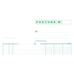 Exacompta - Manifold Carnet de factures - 50 tripli - A4