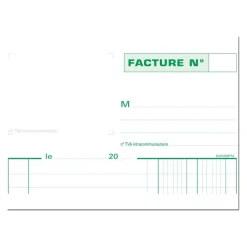 Exacompta - Manifold Carnet de factures avec TVA - 50 dupli - A5