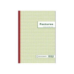 Exacompta - Manifold Carnet de factures avec TVA - 50 tripli - A4