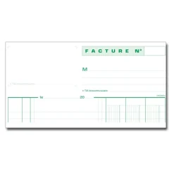Exacompta - Manifold Carnet de factures avec TVA - 50 tripli - A4