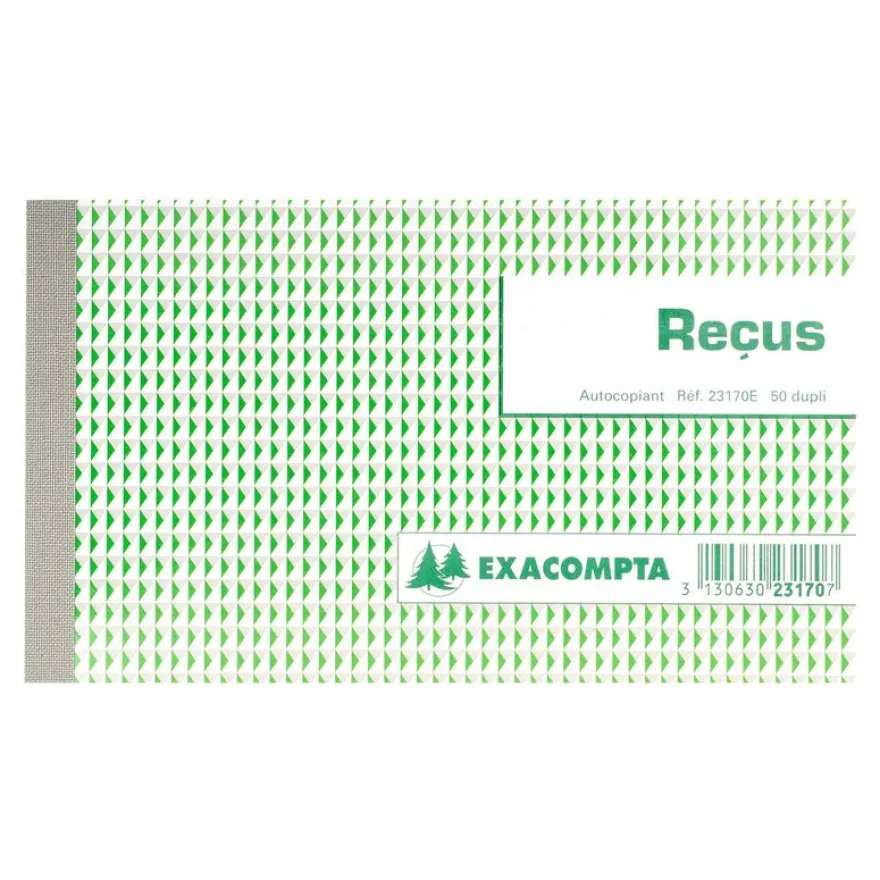 Exacompta - Manifold Carnet de reçus - 50 dupli - 11 x 18 cm