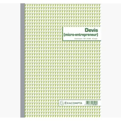 Exacompta - Manifold Carnet de devis pour micro-entrepreneurs - 50 dupli - A4