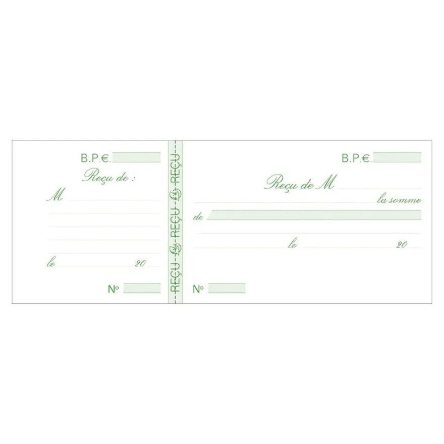 Exacompta - Manifold Carnet de reçus - 50 feuillets - 10,5 x 27 cm