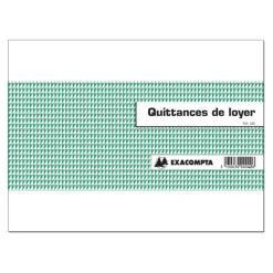 Exacompta - Manifold Carnet de quittances de loyer - 10,1 x 16,5 cm
