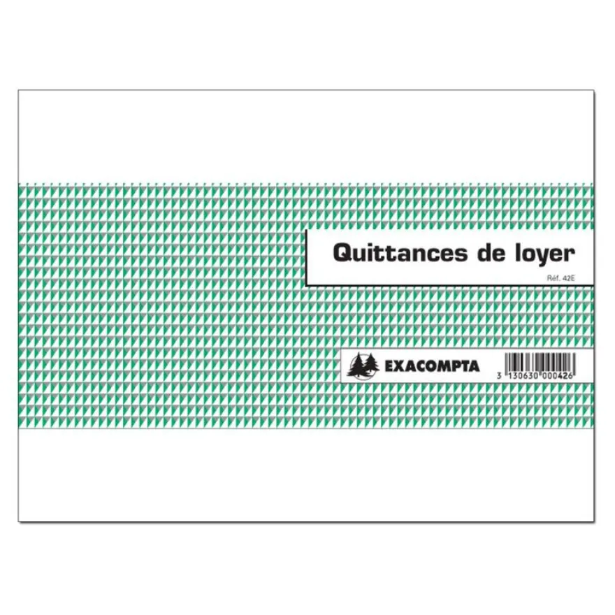 Exacompta - Manifold Carnet de quittances de loyer - 10,1 x 16,5 cm