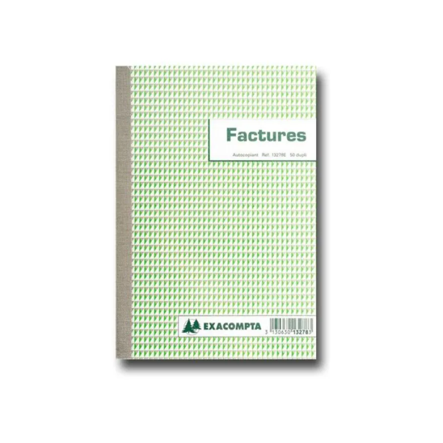 Exacompta - Manifold Carnet de factures - 50 dupli - A5