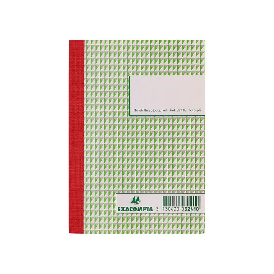 Exacompta - Manifold quadrillé 5x5 - 50 tripli - 15 x 10,5 cm