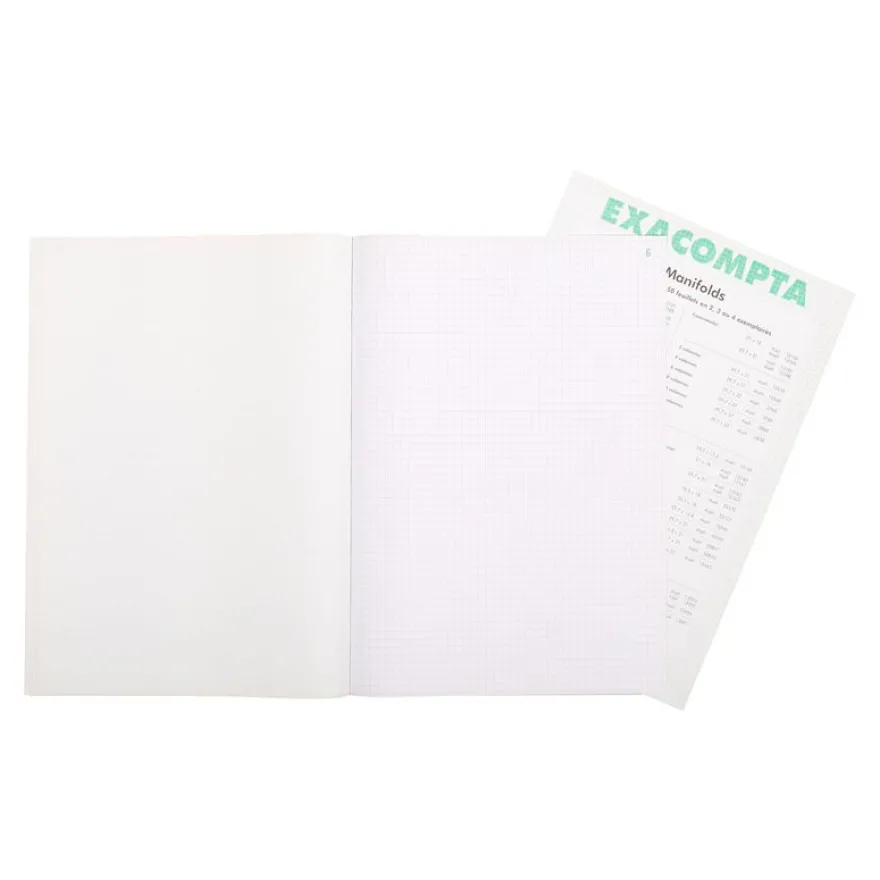 Exacompta - Manifold quadrillé 5x5 - 50 dupli - A4