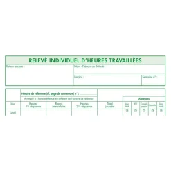 Exacompta - Manifold RTT Cahier d'enregistrement du temps de travail - 50 dupli - 29,7 x 21 cm