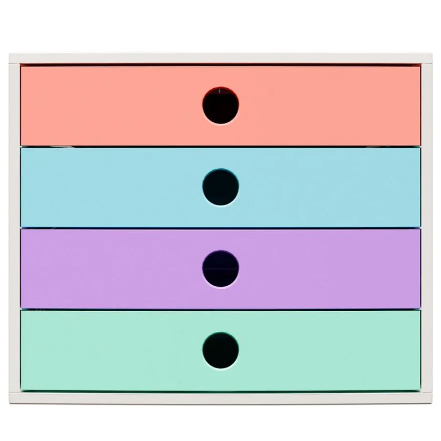 Exacompta - Module de classement FiliBox 4 tiroirs Candy Tidy - 348x284x234 mm