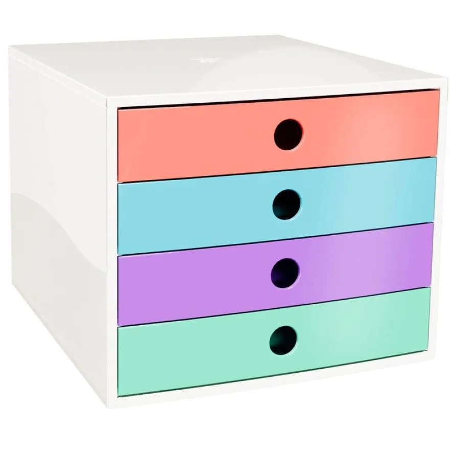 Exacompta - Module de classement FiliBox 4 tiroirs Candy Tidy - 348x284x234 mm