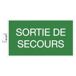 Exacompta - Panneau de signalisation adhésif - Issue de secours - 35 cm de diamètre