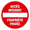 Exacompta - Panneau de signalisation non adhésif - Propriété privée - 30 cm de diamètre