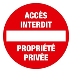 Exacompta - Panneau de signalisation non adhésif - Propriété privée - 30 cm de diamètre