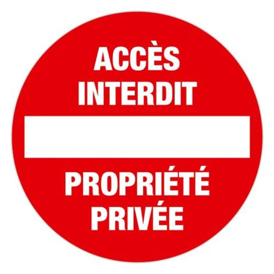 Exacompta - Panneau de signalisation non adhésif - Propriété privée - 30 cm de diamètre