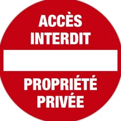 Exacompta - Panneau Défense d'entrer/propriété privée - 20 cm de diamètre
