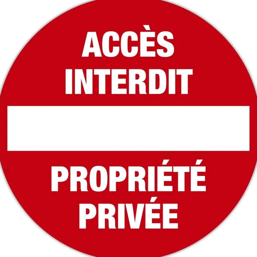 Exacompta - Panneau Défense d'entrer/propriété privée - 20 cm de diamètre