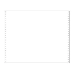 Exacompta - Papier listing blanc - 2000 feuilles 380 mm x 12" - bandes Caroll détachables - 1 pli