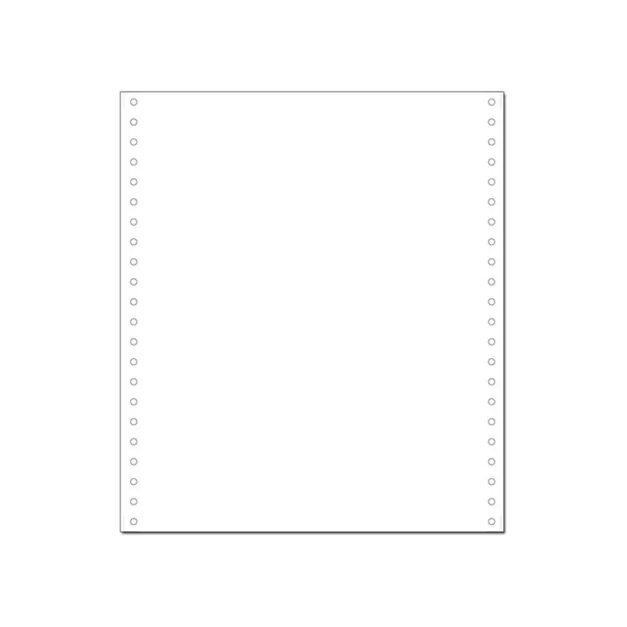 Exacompta - Papier listing blanc - 2000 feuilles 240 mm x 11" - 1 pli bandes Caroll détachabables