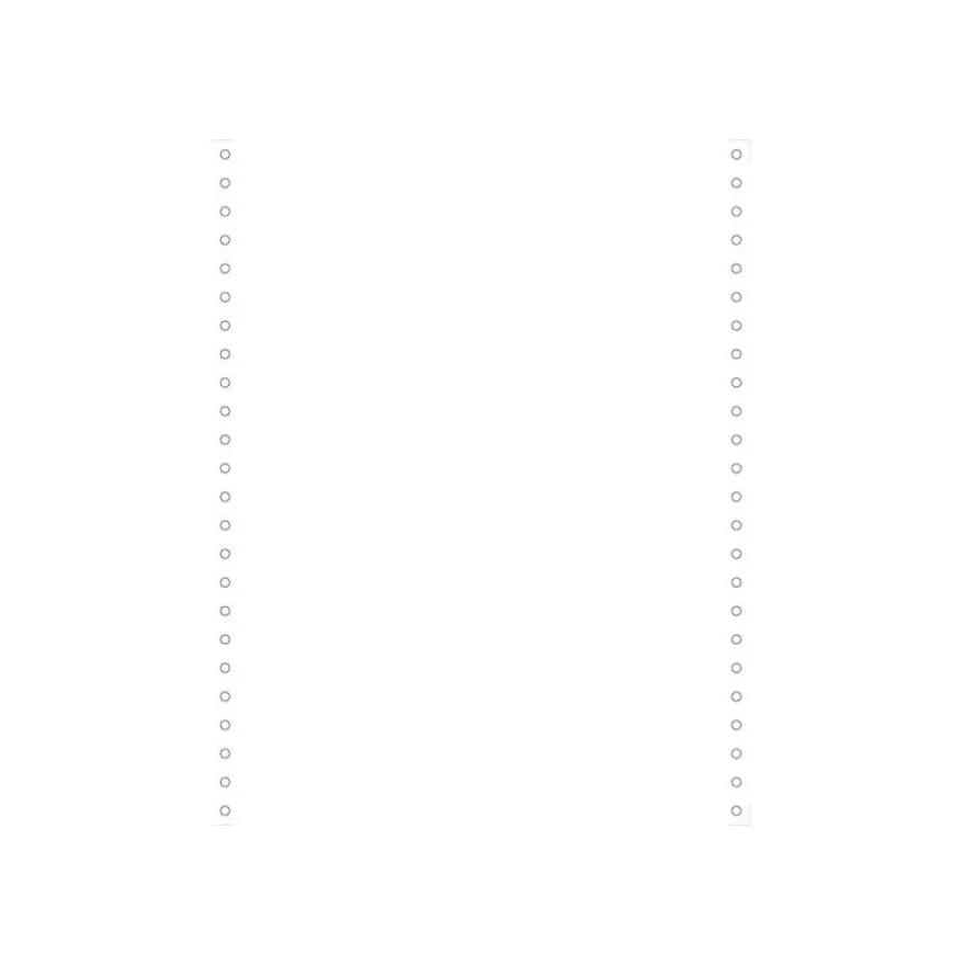 Exacompta - Papier listing blanc - 2000 feuilles 240 mm x 12" - 1 pli bandes Caroll détachabables