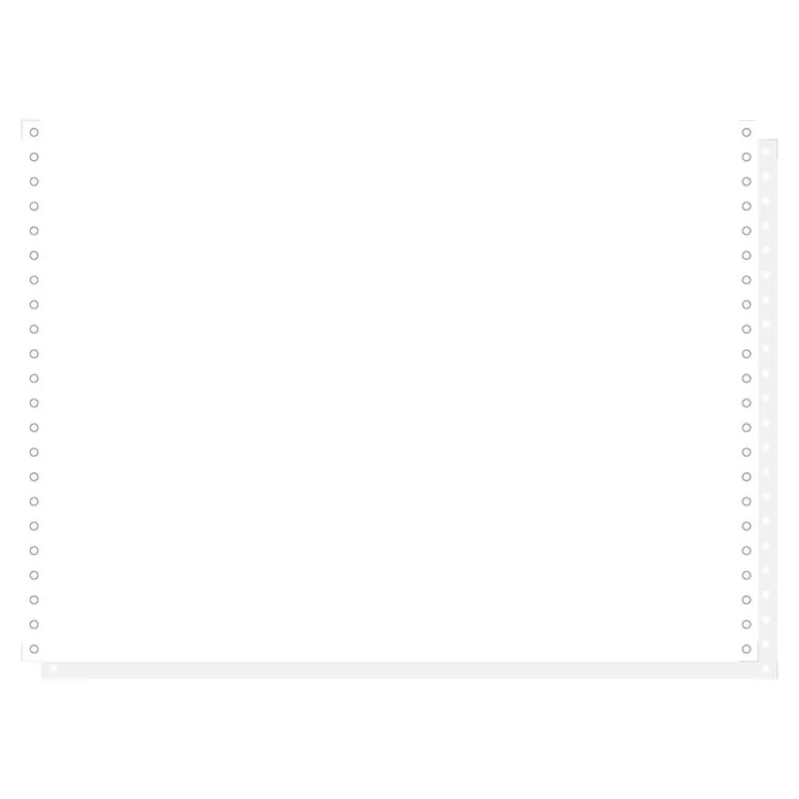 Exacompta - Papier listing blanc - 1000 feuilles 380 mm x 11" - bandes Caroll détachables - 2 plis