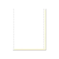 Exacompta - Papier listing blanc/jaune - 1000 feuilles 240 mm x 12" - bandes Caroll détachables - 2 plis