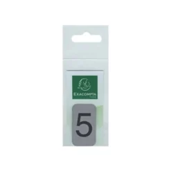 Exacompta - Pictogramme - Chiffre 5 - 25 x 44 mm - aluminium brossé