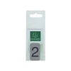 Exacompta - Pictogramme - Chiffre 2 - 25 x 44 mm - aluminium brossé